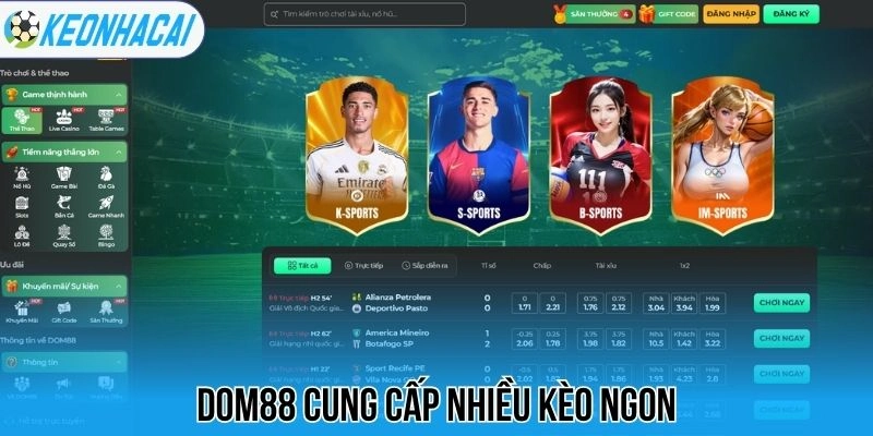 Nhà Cái Uy Tín - Tổng Hợp Top 20 Sân Chơi Chất Lượng 26 Dom88 cung cấp nhiều kèo ngon